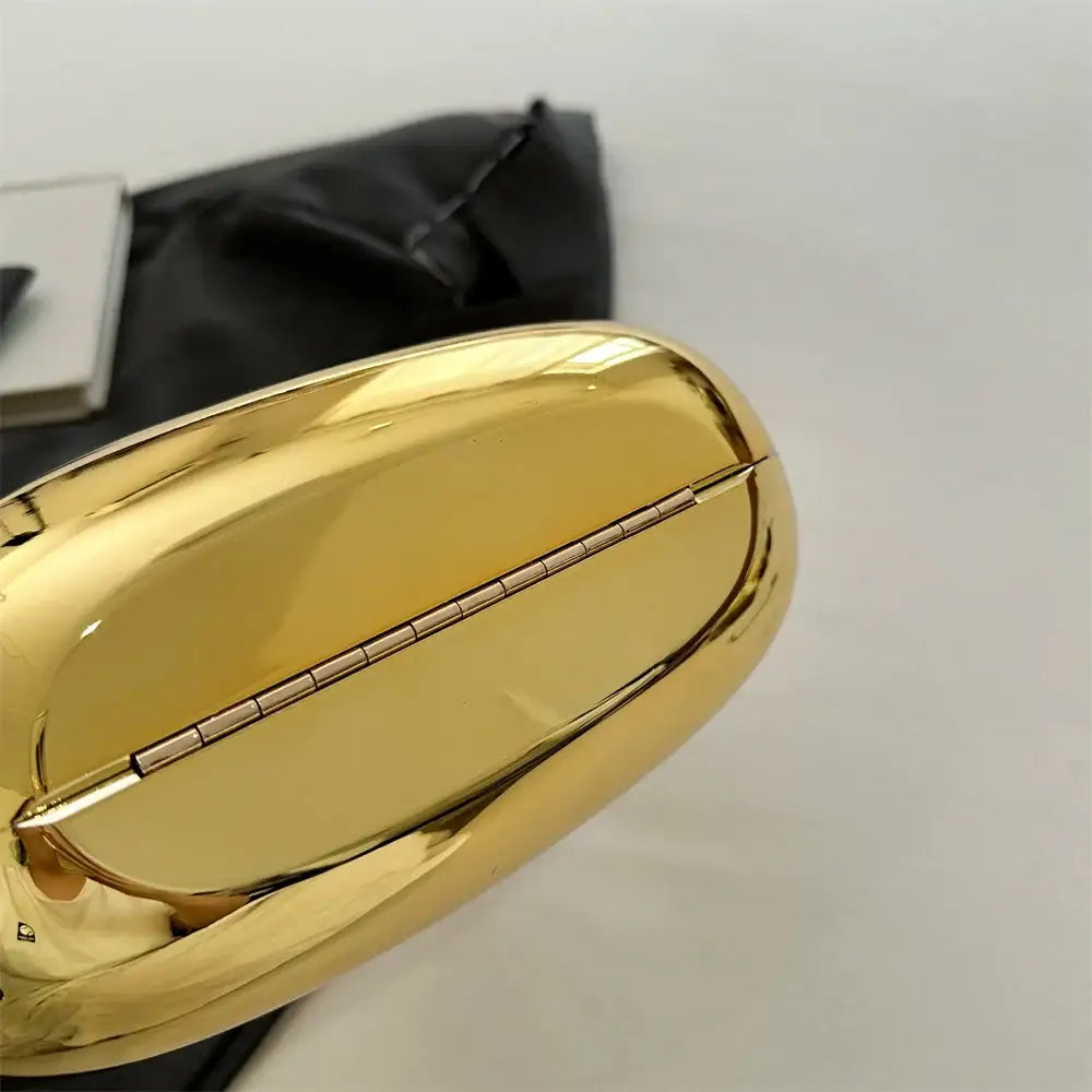 Bolsa Clutch em Acrílico Elise - Dourado
