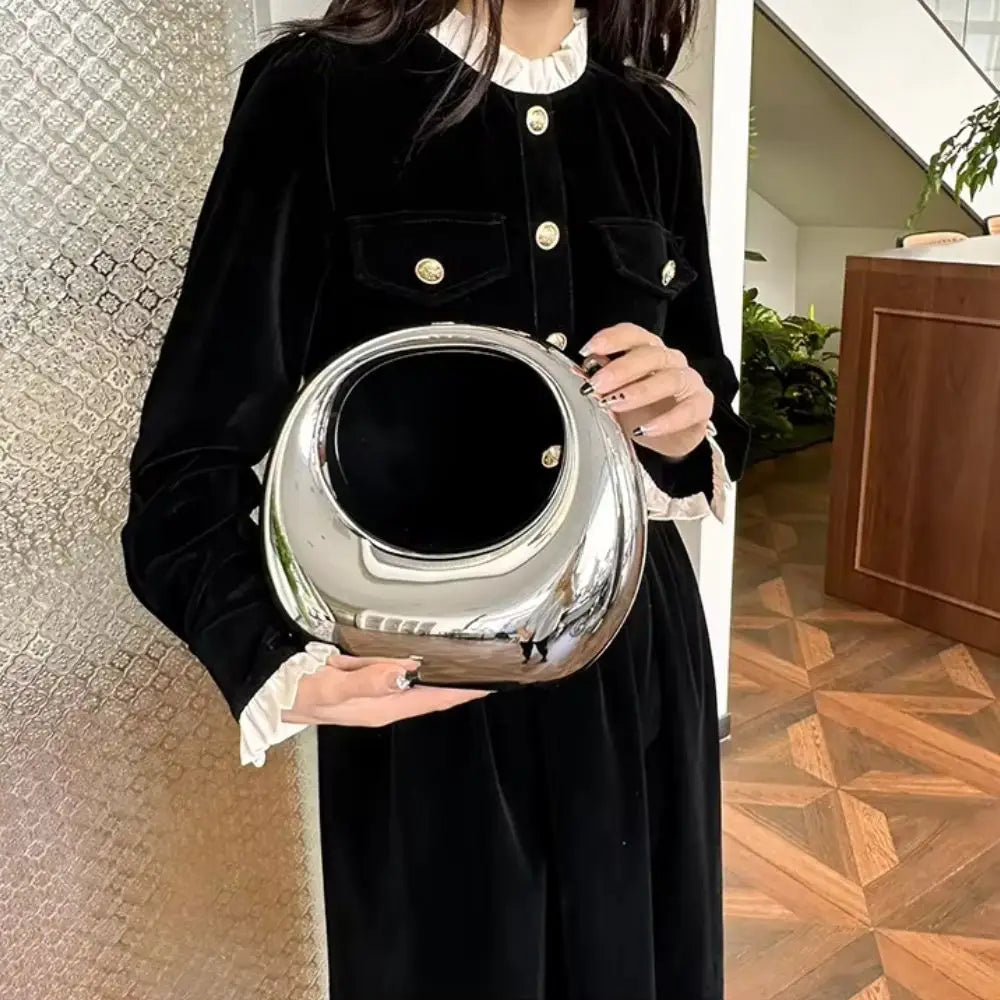 Bolsa Clutch em Acrílico Elise - Prata Bolsa Clutch em Acrílico Elise - Prata