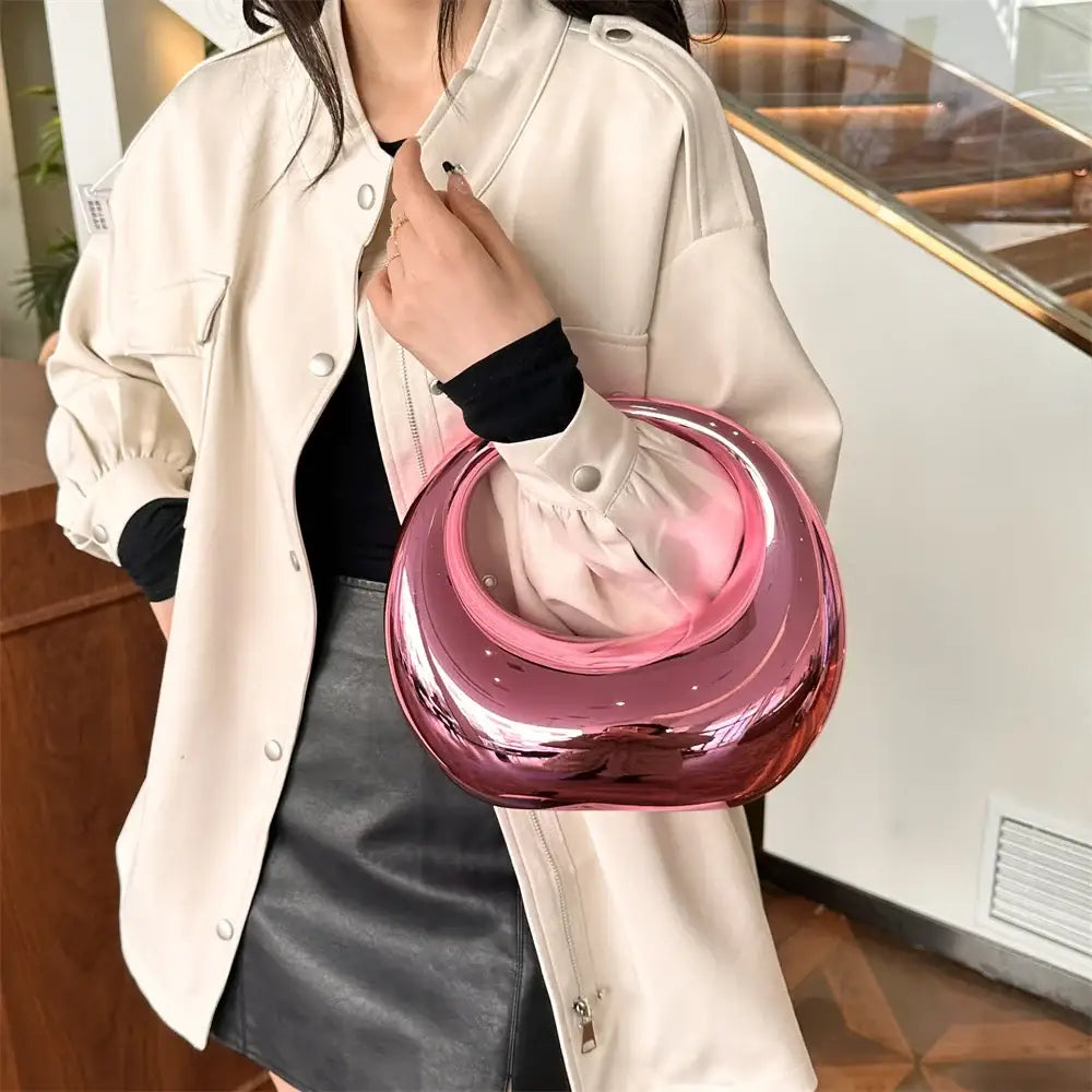 Bolsa Clutch em Acrílico Elise - Rosa