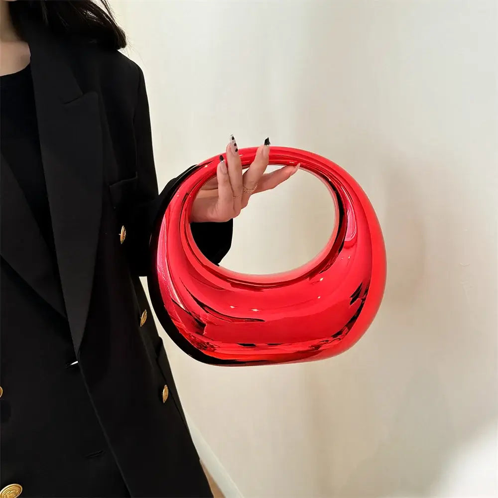 Bolsa Clutch em Acrílico Elise - Vermelho