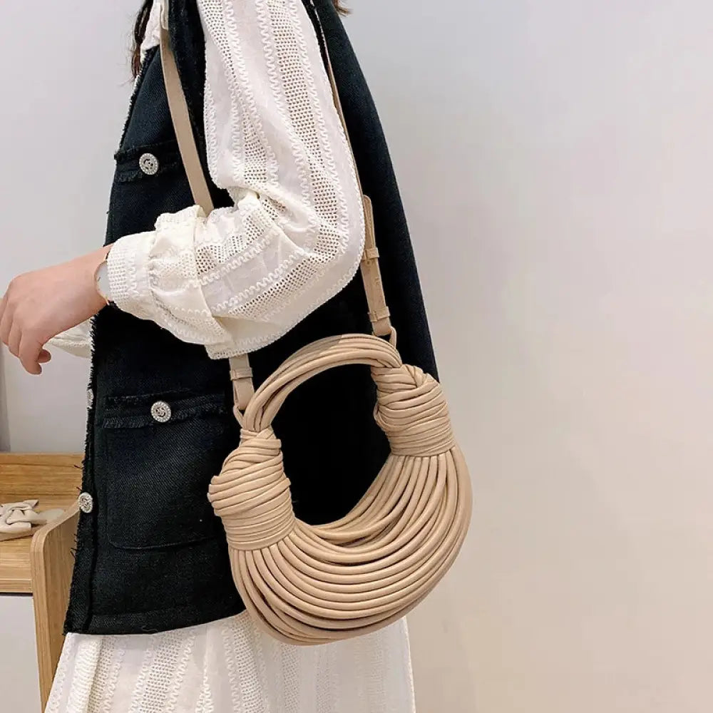 Bolsa de Mão em Couro Aurora - Bege Bolsa de Mão em Couro Aurora - Bege