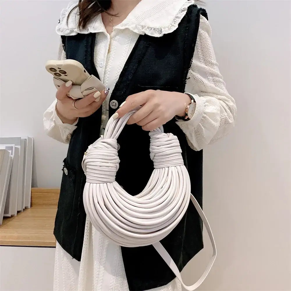 Bolsa de Mão em Couro Aurora - Branco
