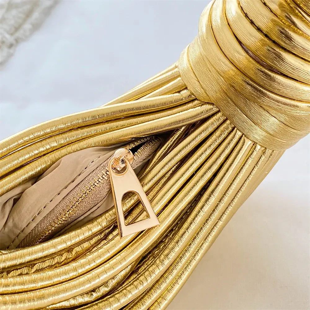 Bolsa de Mão em Couro Aurora - Dourado