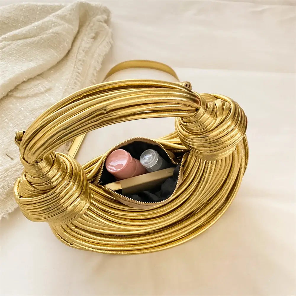 Bolsa de Mão em Couro Aurora - Dourado