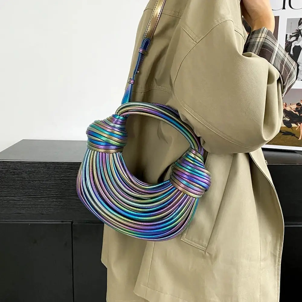 Bolsa de Mão em Couro Aurora - Rainbow Rainbow Bolsa de Mão em Couro Aurora - Rainbow