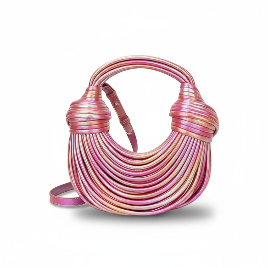 Bolsa de Mão em Couro Aurora - Rosa