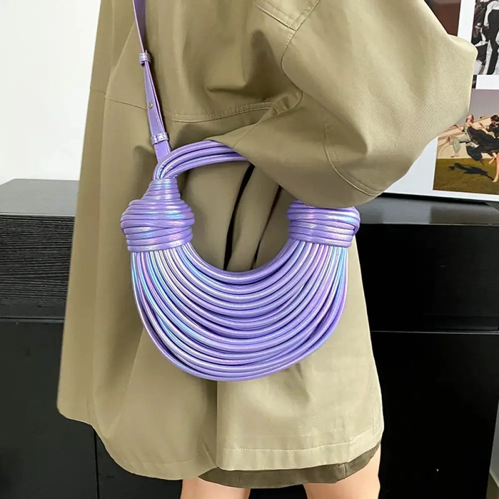 Bolsa de Mão em Couro Aurora - Roxo Bolsa de Mão em Couro Aurora - Roxo