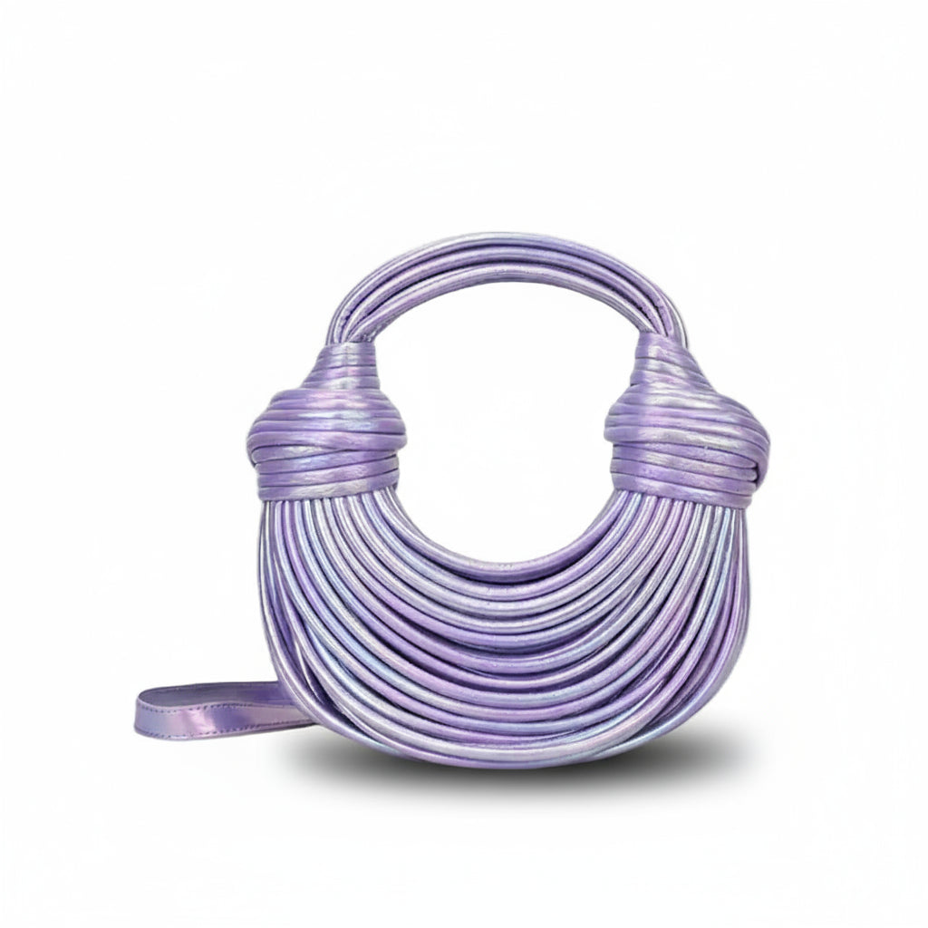 Bolsa de Mão em Couro Aurora - Roxo