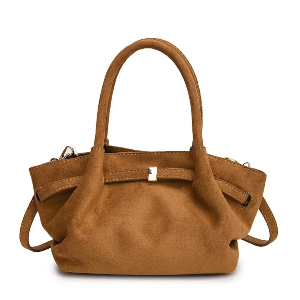 Bolsa de Mão em Veludo modelo Jolie Marrom - Yanatari