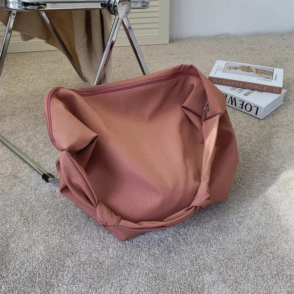 Bolsa Tote em Nylon Valentina - Rosa Bolsa Tote em Nylon Valentina - Rosa