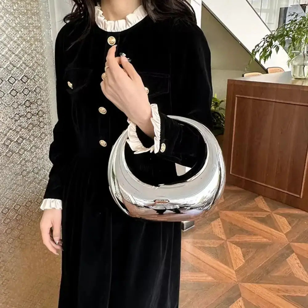 Bolsa Clutch em Acrílico Elise - Prata Bolsa Clutch em Acrílico Elise - Prata