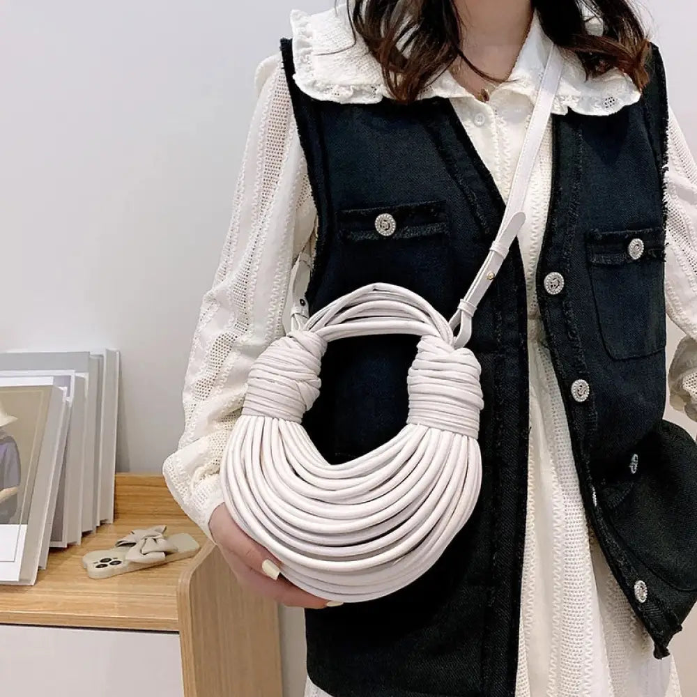 Bolsa de Mão em Couro Aurora - Branco