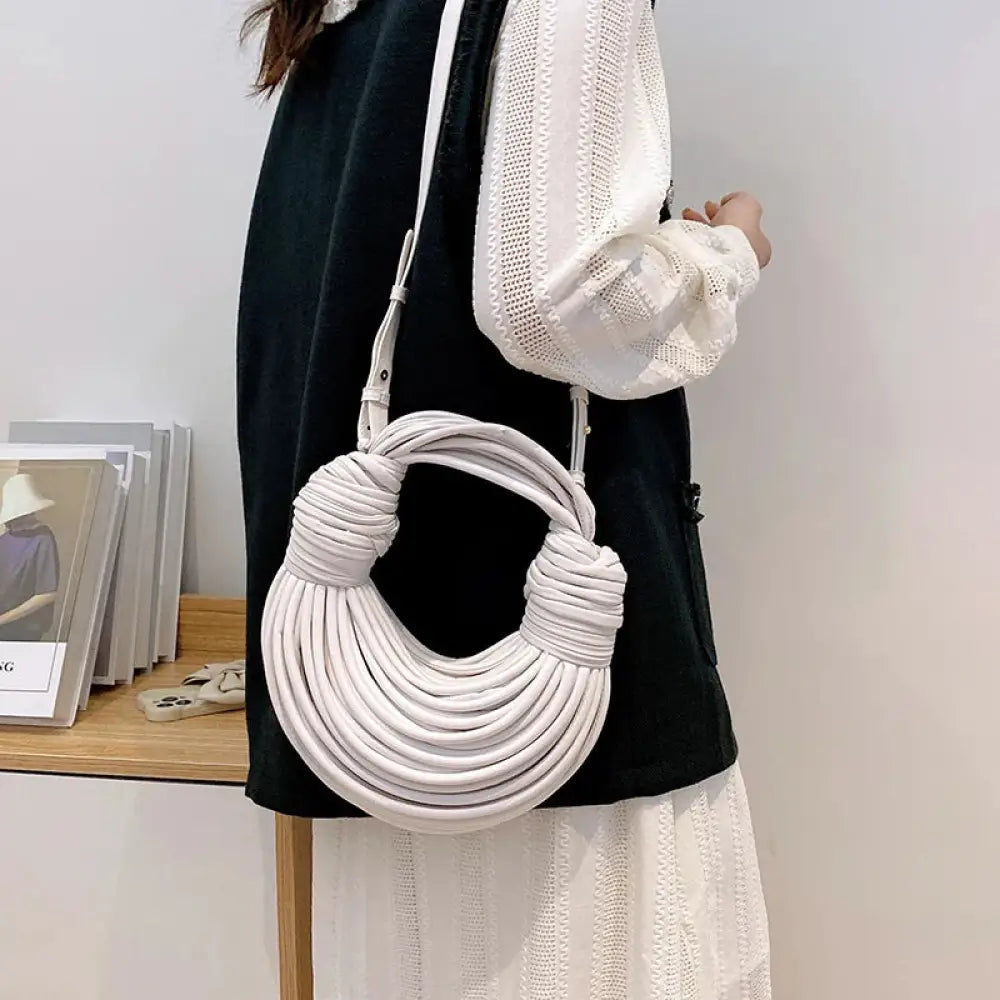 Bolsa de Mão em Couro Aurora - Branco Bolsa de Mão em Couro Aurora - Branco