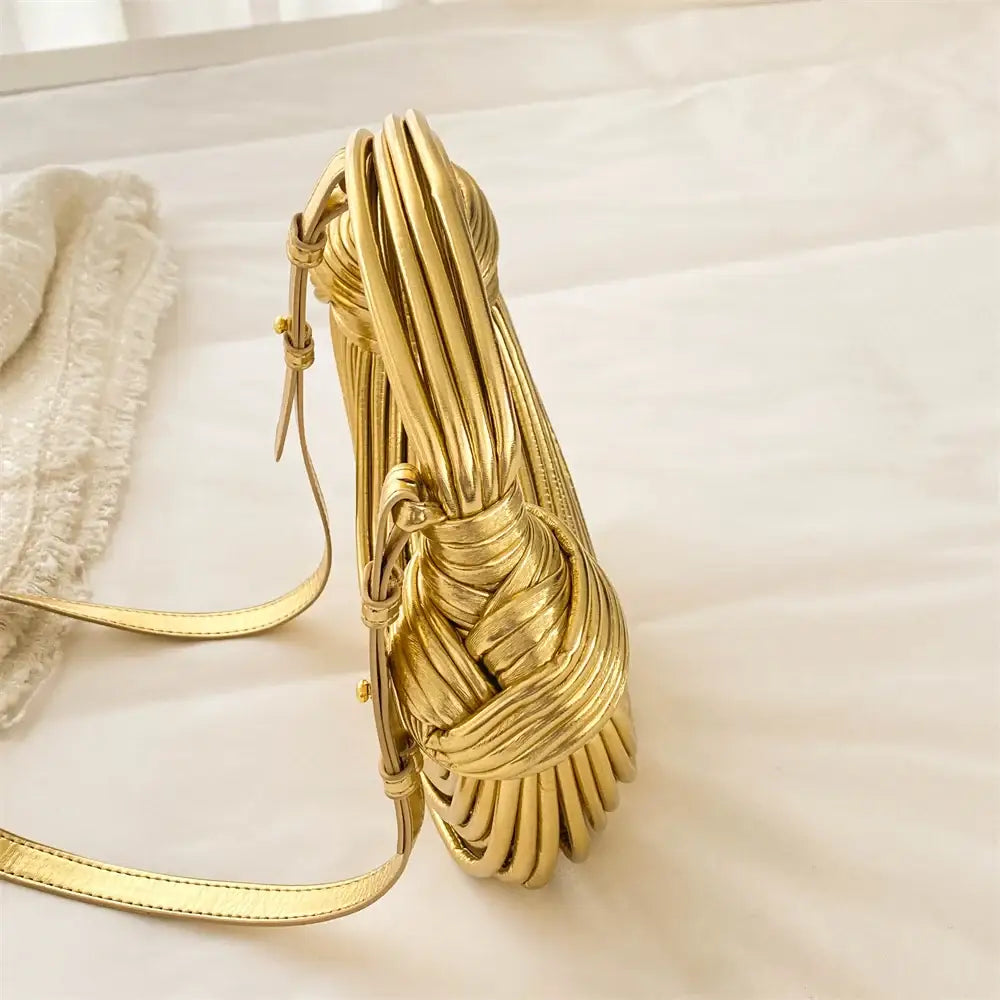 Bolsa de Mão em Couro Aurora - Dourado
