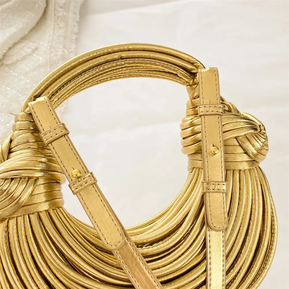 Bolsa de Mão em Couro Aurora - Dourado