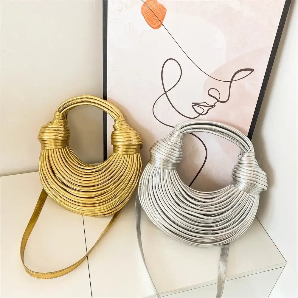 Bolsa de Mão em Couro Aurora - Dourado