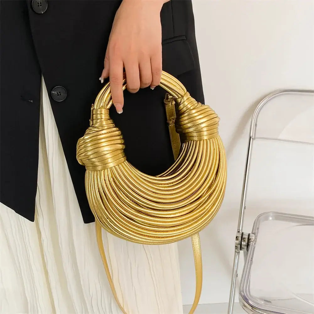Bolsa de Mão em Couro Aurora - Dourado