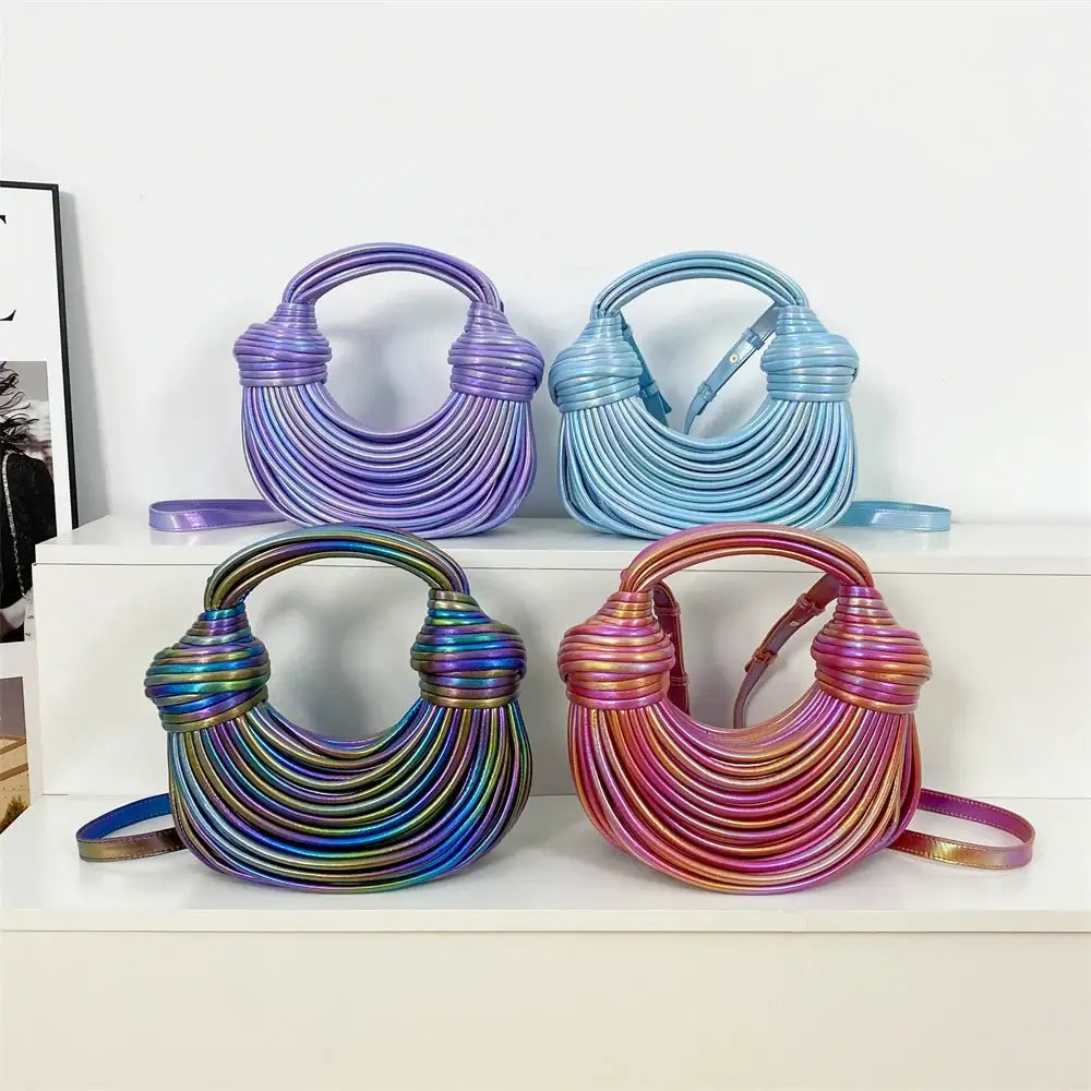 Bolsa de Mão em Couro Aurora - Rainbow