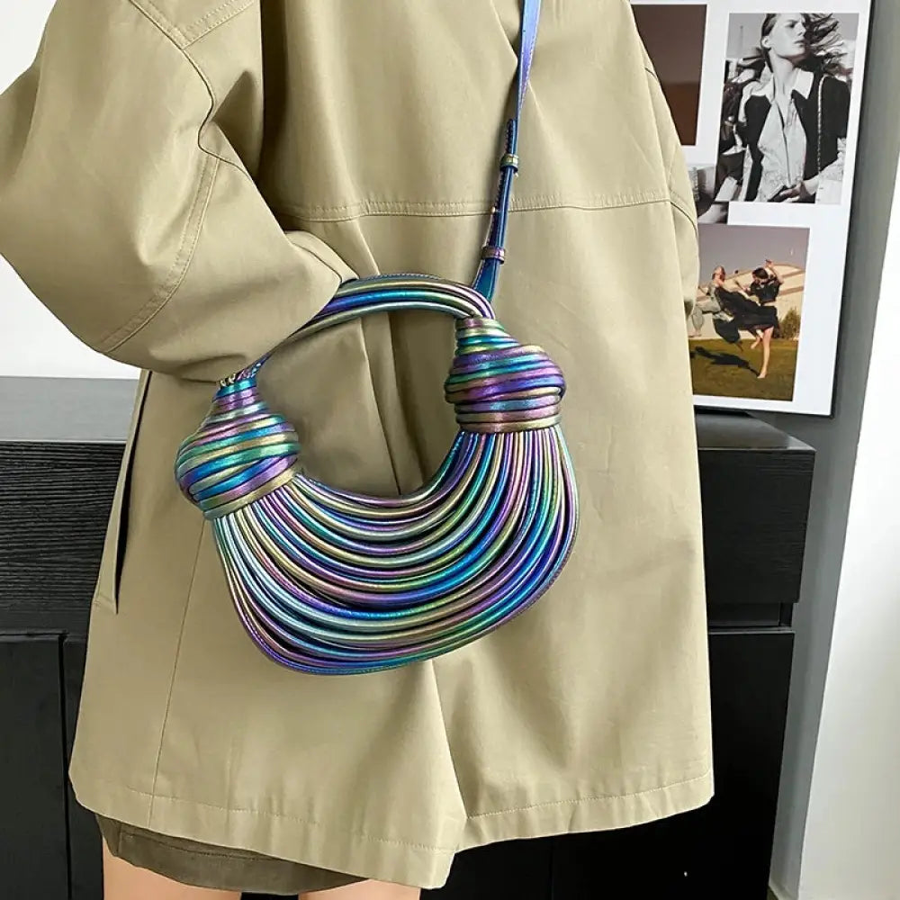 Bolsa de Mão em Couro Aurora - Rainbow Rainbow Bolsa de Mão em Couro Aurora - Rainbow