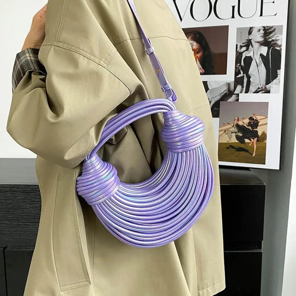 Bolsa de Mão em Couro Aurora - Roxo Bolsa de Mão em Couro Aurora - Roxo