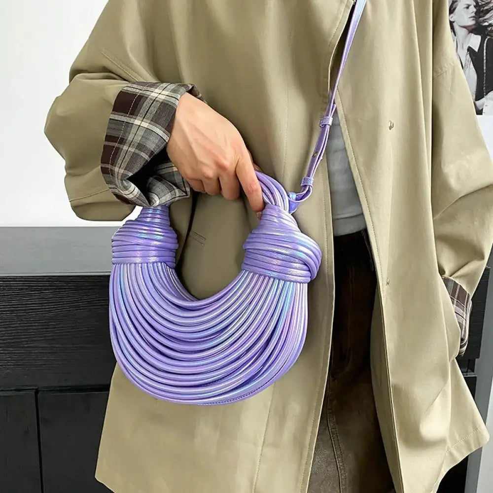 Bolsa de Mão em Couro Aurora - Roxo Bolsa de Mão em Couro Aurora - Roxo