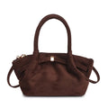 Bolsa de Mão em Veludo modelo Jolie - Café - Yanatari