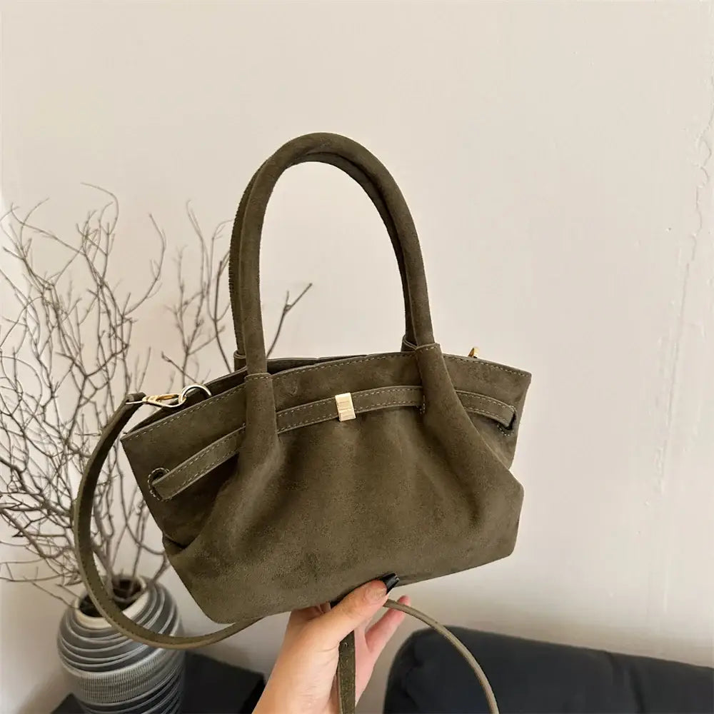 Bolsa de Mão em Veludo modelo Jolie Verde - Yanatari