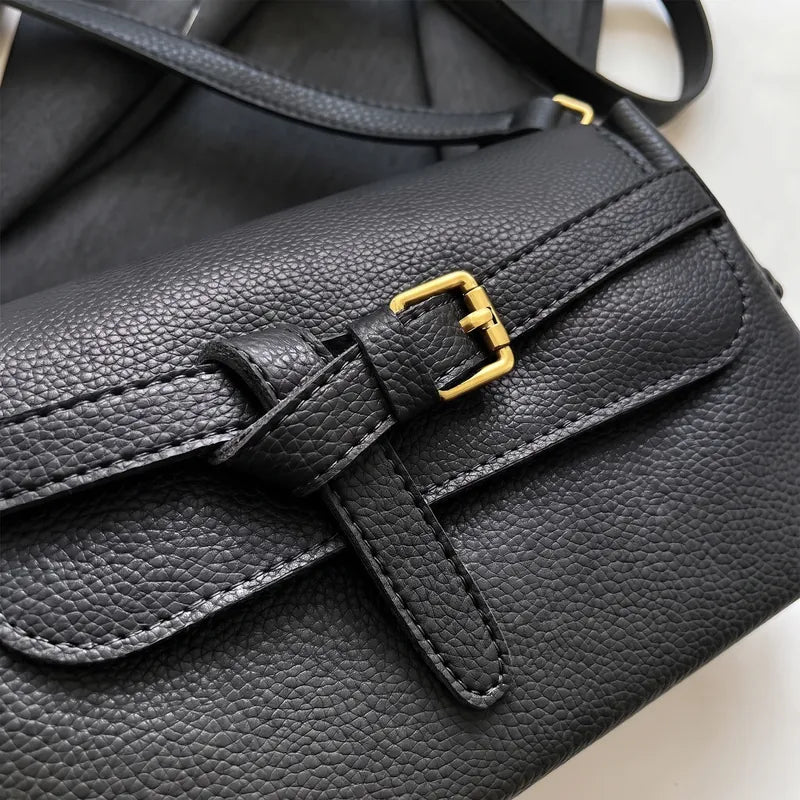 Bolsa Transversal em Couro Louise - Preto