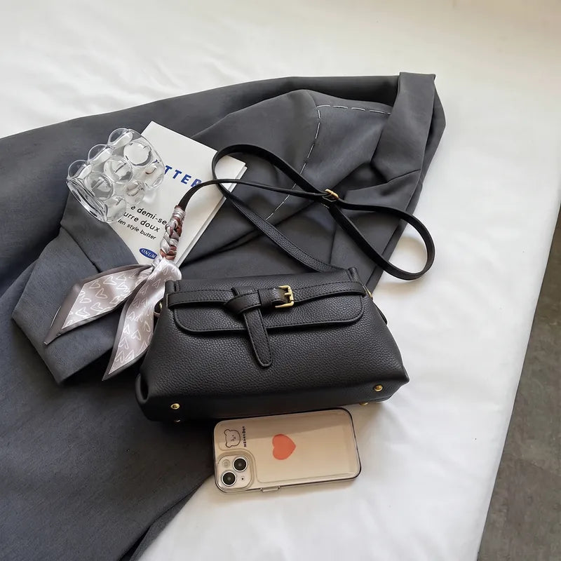 Bolsa Transversal em Couro Louise - Preto